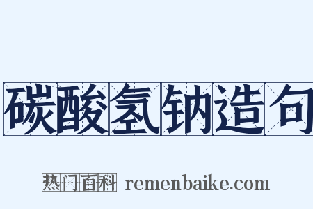 碳酸氢钠造句是什么意思的图片